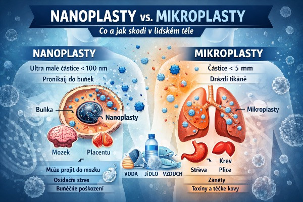 Nanoplasty vs mikroplasty: co škodí v lidském těle a jaký je rozdíl