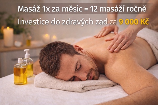 Masáž jednou za měsíc pomáhá uvolnit svaly a dlouhodobě pečovat o zdraví páteře